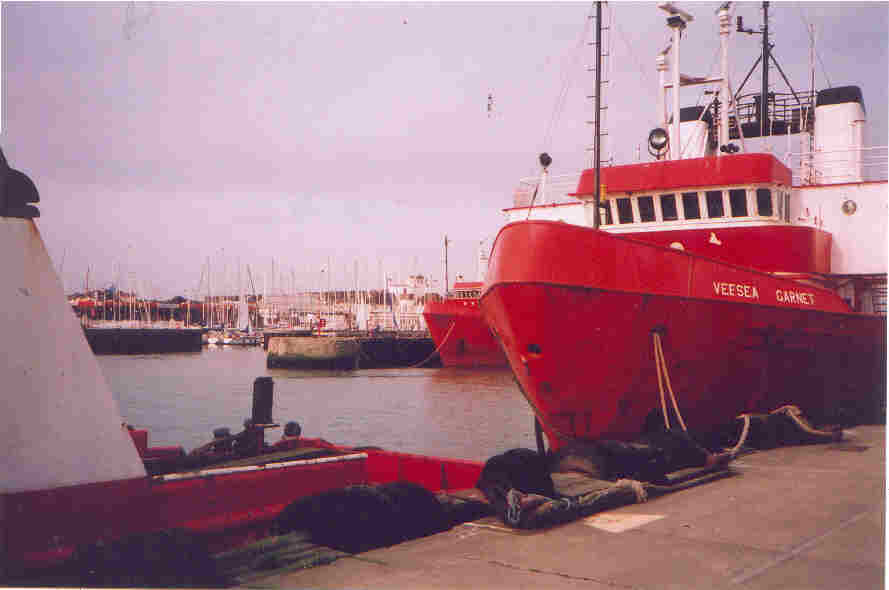 Stand by vessels in Lowestofts trawler basin