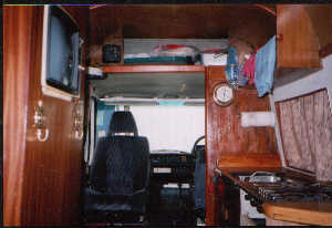 Home converted motorhome interior